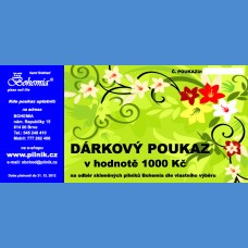 Dárkový poukaz v ceně 1000,-Kč  Dárkové poukazy